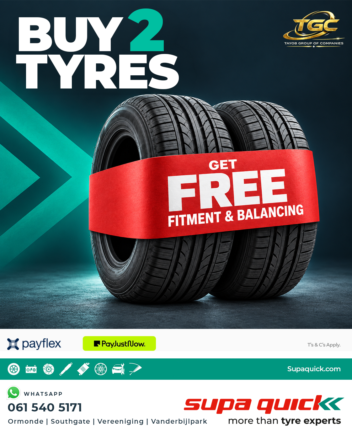 Supa Quick — Buy 2 tyres promotion