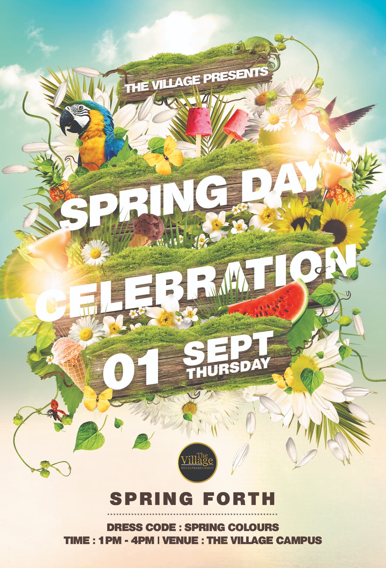 The Village — Spring Day celebration poster